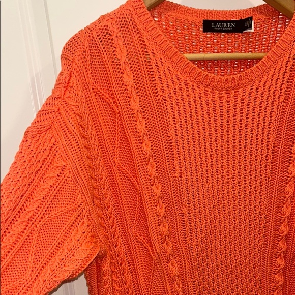 Lauren Lacing Cable-Knit Cotton Sweater - Picture 7 of 10